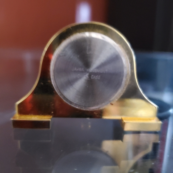 Rare Collector's Gold Mini Clock Mickey & Minnie - Picture 2 of 4